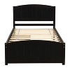 NicBex Twin Size Wood Platform Bed Frame with Headboard and Footboard,Under Bed Storage,Easy Assembly,White/Espresso/Gray - 2 of 4