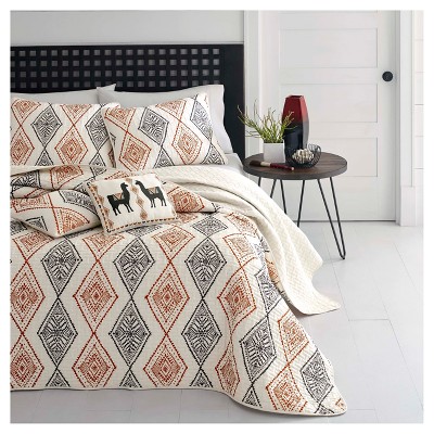 Beige Cusco Rhombus Quilt Set (Twin) - Azalea Skye