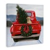 Stupell Industries Christmas Tree & Dog Red Truck Driving Snowy Scene Canvas Art - 2 of 4