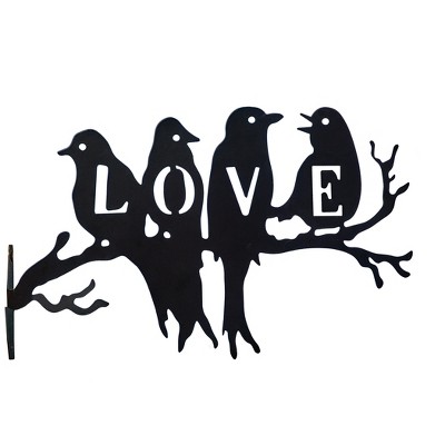 Collections Etc Love Birds Silhouette Metal Branch Tree Hanger : Target