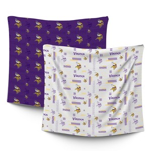 NFL Minnesota Vikings Home & Away Baby Blanket - 2pk - 1 of 1