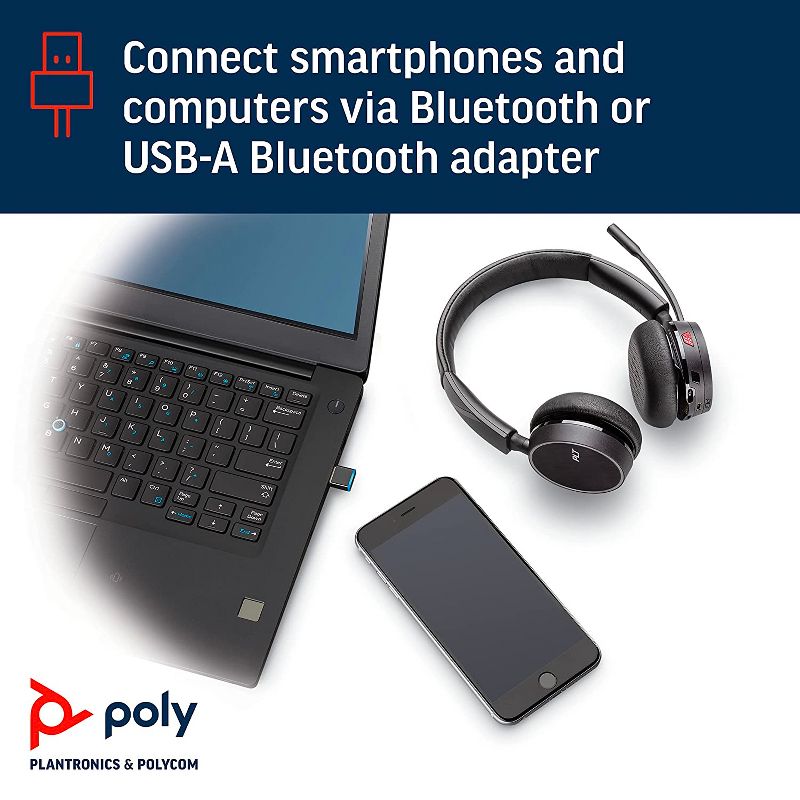 Plantronics Voyager 4210 UC Series USB-A Bluetooth Wireless Headset, Black (211317-101), 3 of 4