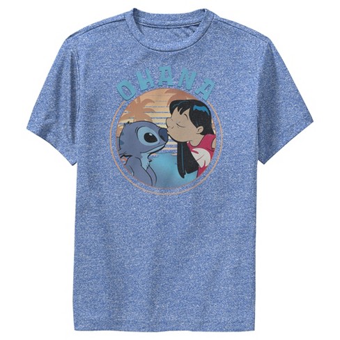 Boy's Lilo & Stitch Ohana And A Kiss Performance Tee - Royal Blue ...