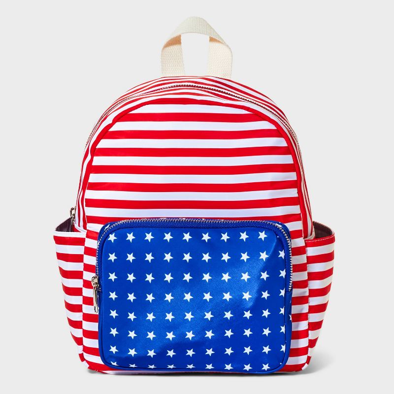 11.5&#34; Mini Americana Backpack - Mad Love Red/Blue, 1 of 6