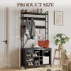 Hall Tree with Storage Bench & Coat Rack, Modern 5-in-1 Entryway Organizer with 17 Hooks, 2 Drawers & Shoe Storage, Freestanding Furniture - 2 of 4