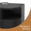 Leovsnove Curved Design Storage Cabinet with 3 Open Spacious Shelves,Storage Sideboard with 4 Doors and Adjustable Shelves - 4 of 4