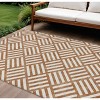 Orange And Ivory Geometric Washable Indoor Outdoor Area Rug - 2 of 4