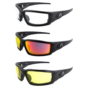 3 Pairs of Alpha Omega AO5 Safety Motorcycle Sunglasses - 1 of 4