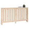 vidaXL Solid Pine Wood Radiator Cover - Modern Slat Design with Shelf, Natural Brown Finish, 60.2"x7.5"x33.1" - 4 of 4