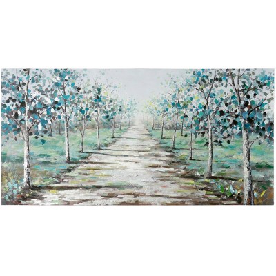 The Road Less Traveled Hand Painting on Stretched Unframed Wall Canvas - StyleCraft