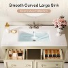 Tribesigns Bathroom Vanity with Ceramic Sink, Freestanding Storage Cabinet with Soft-Close System, Beige - 4 of 4
