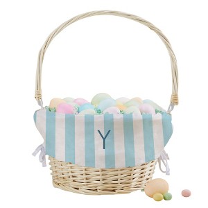 Personalization Mall Delicate Stripes Personalized Easter Basket with Folding Handle - 1 of 1