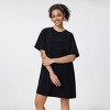 Women's Short Sleeve Bows Shirtdress - A New Day™ Black - 2 of 4