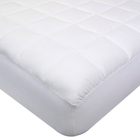 Pinstripe Waterproof Mattress Pad With Neverwet White Perfect