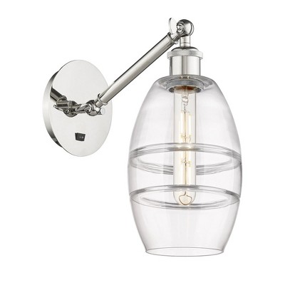 Vaz - 1 Light Arm Adjusts Up and Down Wall Sconce In Industrial Style-8.13 Inches Tall and 5.88 Inches Wide