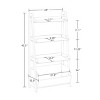 RiverRidge Amery 4-Tier 24in Ladder Shelf with Display Shelf and Storage Organizer Bin - White with 2 5in Fabric Bins - 3 of 4