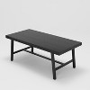 Industrial Style Dining Table for 6-8, 70.87" Long Wooden Kitchen Table with Durable Metal Frame, Black Finish, For Dining Room or Kitchen - 3 of 4