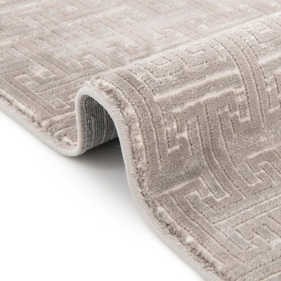 Modern Uptown Gray Geometric Indoor Rug, 5' x 8', Easy Care