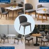 COZONY Upholstered Dining Chairs Set of 2 with Wooden Legs, Fabric/Leather Seat Accent Chairs for Kitchen or Living Room - 3 of 4