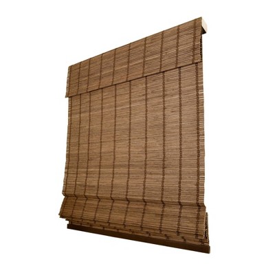 Cordless Bamboo Woven Light-Filtering Roman Shades 34"W x 64"H