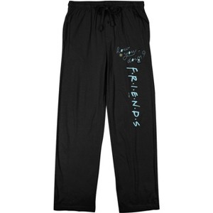 Friends (TV) "How You Doin'?" Men's Black Sleep Pajama Pants - 1 of 4