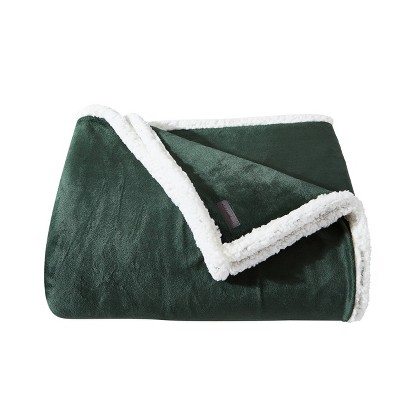 Full/Queen Ultra Soft Plush Solid Bed Blanket Green - Eddie Bauer