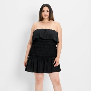 Women's Drop Waist Ruffle Mini A-Line Dress - Future Collective - 1 of 3