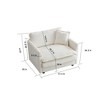 GDFStudio Alcott 41" W Chenille Upholstered Single Sofa with Waist Pillow - 4 of 4