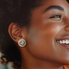 Ross-Simons Italian Genuine 50-Lira Coin Earrings in 18kt Gold Over Sterling - 2 of 3