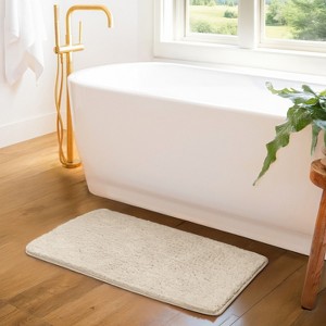 Plush Absorbent Bath Mat Rug with Anti-Skid Rubber Backing - Becky Cameron - 1 of 4