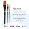 Creative Mark Beste Golden Taklon One Stroke #10x0 - 3 Pack Artist Brush, Professional Watercolor Brushes, For Acrylic Painting, Short Handle, Sharp - 2 of 4
