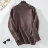 Coolmee Women's Long Sleeve Knit Sweater Open Front Cardigan Button Loose Outerwear - 2 of 3