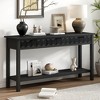 XIYUYEU Modern Stylish Console Table, Fir Veneer Entryway Table with Honeycomb Design - 2 of 4