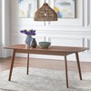 Buylateral 5pc Wave Rectangular Dining Set Walnut/Blue: Extendable Table, Upholstered Chairs - image 3 of 4