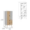 Depot E-Shop Dresser 52"H Stylish Bedroom Storage Solution with 3 Open Shelves, 2 Drawers, and 1 Door - 4 of 4