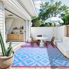 Lahome Ombre Outdoor Area Rug-Geometric Reversible Mat for Patio, Balcony, Deck, Backyard, or RV Camping - 4 of 4