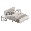 Galano Layton 3-Piece Queen Wood Bedroom Set with Nightstand in Dusty Gray Oak, Amber Walnut, Black with Industrial Oak - 4 of 4