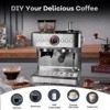 Espresso Machine with Bean Grinder, Semi Automatic Espresso Machine, 20-Bar Espresso Maker with Milk Frother Steam Wand 2.8L Water Tank - 2 of 4