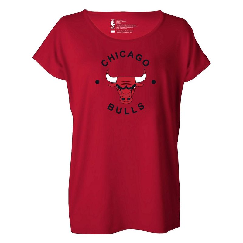 NBA Chicago Bulls Women&#39;s Dolman Short Sleeve T-Shirt, 1 of 5