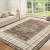 Modern Area Rug Ultra-Soft Throw Rugs Contemporary Plaid Accent Carpet Non-Shedding Bordered Floor Cover Foldable Thin Indoor Mat for Bedroom - 3 of 4