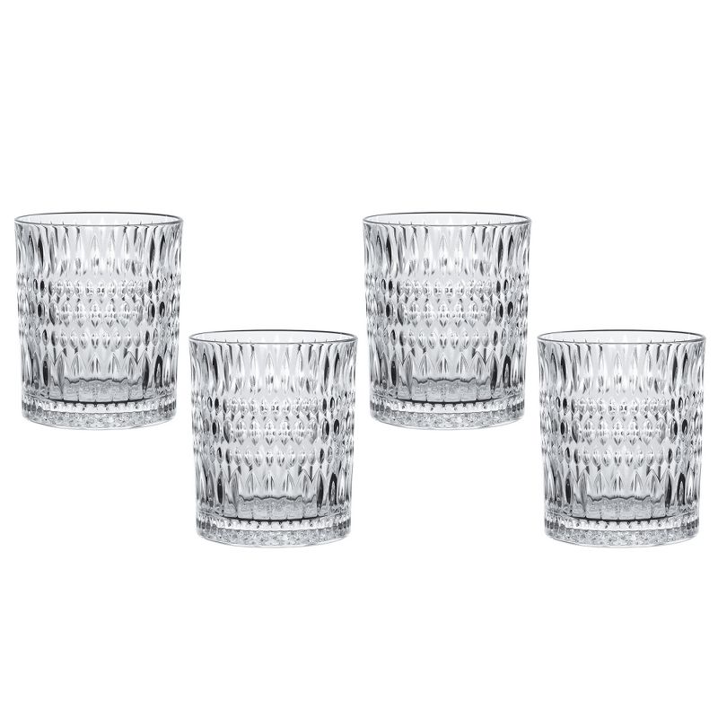 Nachtmann Ethno Glass Tumblers, 10 Oz Crystal Glasses -  Set of 4, 1 of 9