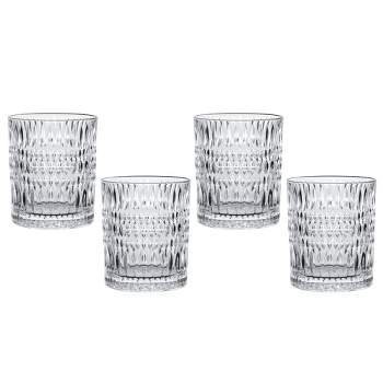 Nachtmann Ethno Glass Tumblers, 10 Oz Crystal Glasses -  Set of 4