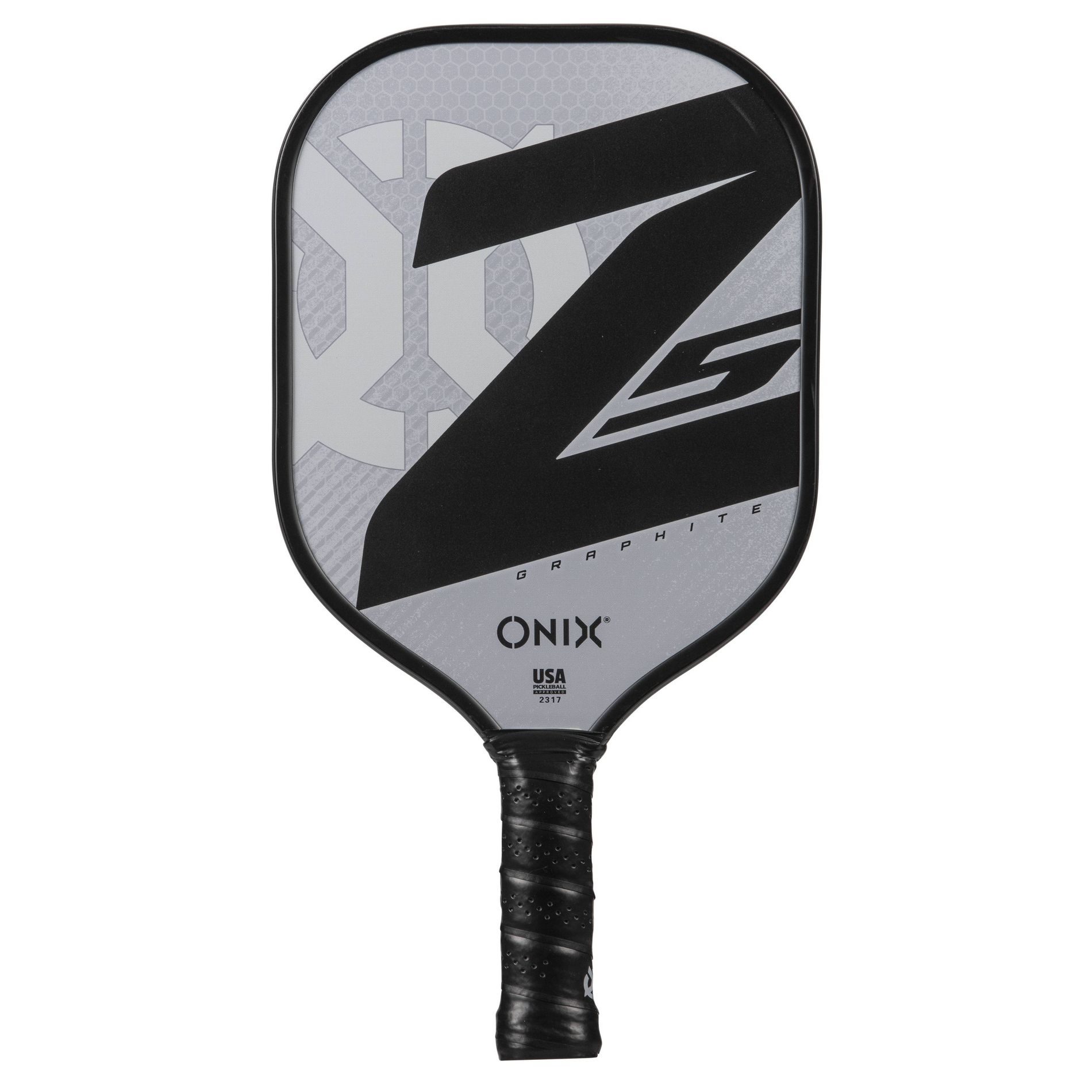 Onix 15.5'' Z5 Wide Body Pickleball Paddle - White: Graphite Core, 8.2 oz, 4" Grip