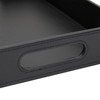 Juvale 2-Pack Wooden Nesting Serving Tray Set with Stitched Faux Leather Skin and 2 Handles in 2 Sizes, 13.8x9.9x2.3 and 15.8x12x2.5 in, Black - 4 of 4