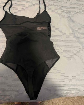 Women's Satin Bodysuit - Colsie™ Black S