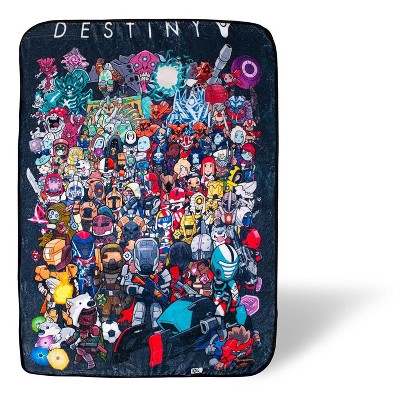 Surreal Entertainment Destiny Chibi Characters Lightweight Fleece Throw Blanket | 45 x 60 Inches