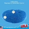 Lola Products Plastic Mesh Scouring Pads - 3.375" x 1.25", Non-Scratch Dish Scrubbers to Clean Dishes, Assorted Colors - Red, Blue & Yellow, 36 Pack - 2 of 4