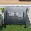 SEVOBAL Garden Fences and Gates Metal Privacy Fence Cover, Suitable for Conceal Air Conditioning Unites for Outdoor Units, Black, 48.25"*22.25"*48.25" - 2 of 4