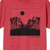 Adventure Society Rocky Landscape Men's Heather Red T-Shirt - 2 of 3