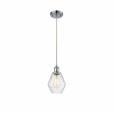 Cindyrella - 1 Light Cord Hung Mini Pendant In Industrial Style-10 Inches Tall and 6 Inches Wide